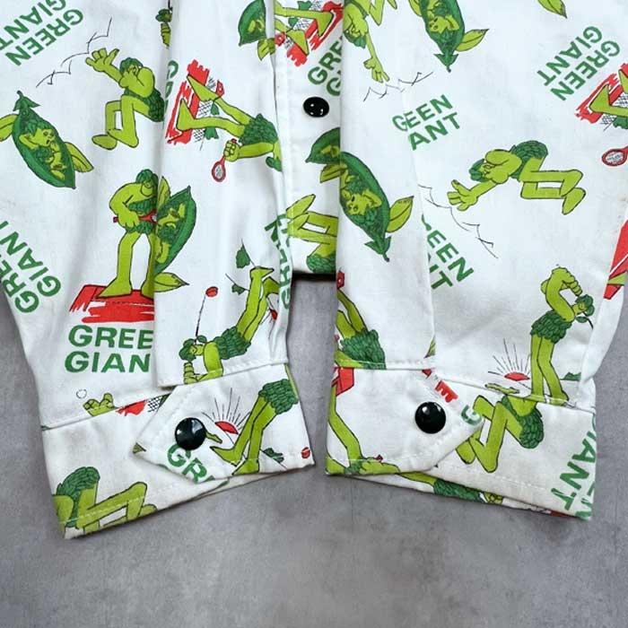 70's GREEN GIANT COACH JACKET Made in USA WHITE/Size L 70年代