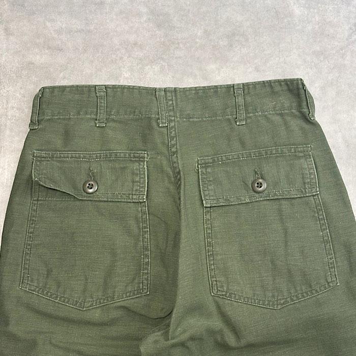 us army ベイカーパンツ　70s ボタンフライ　OG-107 ワークパンツ 70's U.S.ARMY BAKER PANTS BOTTON FLY OG-107 W30L31 70年代