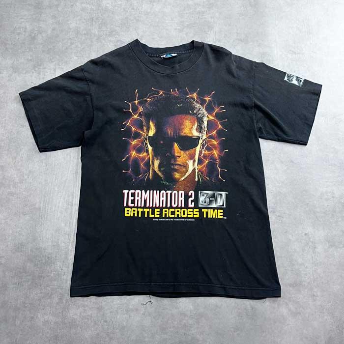 ターミネーター2 3D 90s tシャツ movie Terminator 2 90'S TERMINATOR2 3-D BATTLE ACROSS TIME T-SHIRTS Made in USA BLACK