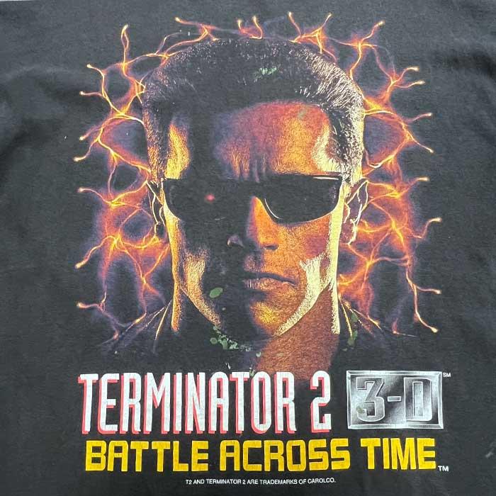 90'S TERMINATOR2 3-D BATTLE ACROSS TIME T-SHIRTS Made in USA BLACK
