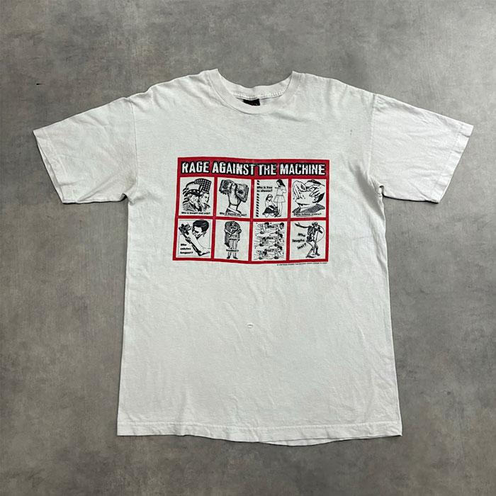 90's RAGE AGAINST THE MACHINE Barbara Kruger T-SHIRT WHITE/L 90's RAGE AGAINST THE MACHINE Barbara Kruger T-SHIRT WHITE/L