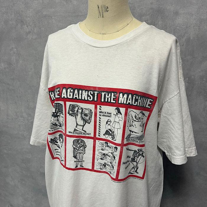 90's RAGE AGAINST THE MACHINE Barbara Kruger T-SHIRT WHITE/L 90's RAGE AGAINST THE MACHINE Barbara Kruger T-SHIRT WHITE/L