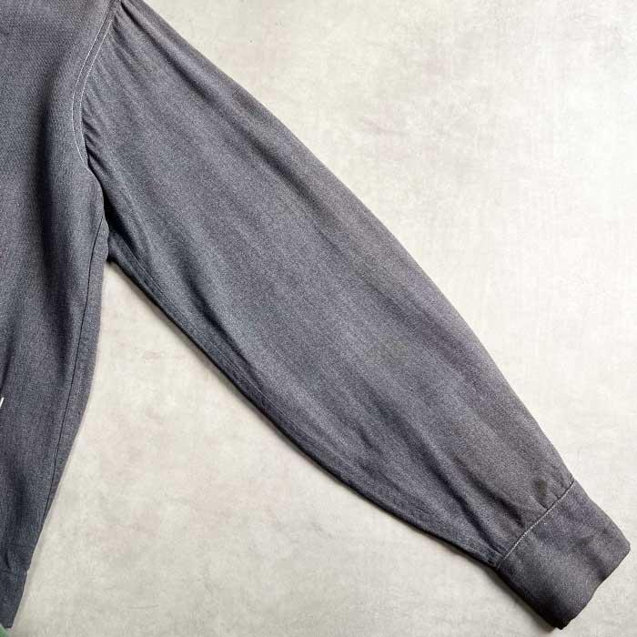 VINTAGE 50'S BUD BERMA OPEN COLLAR RAYON LONG SLEEVE SHIRTS