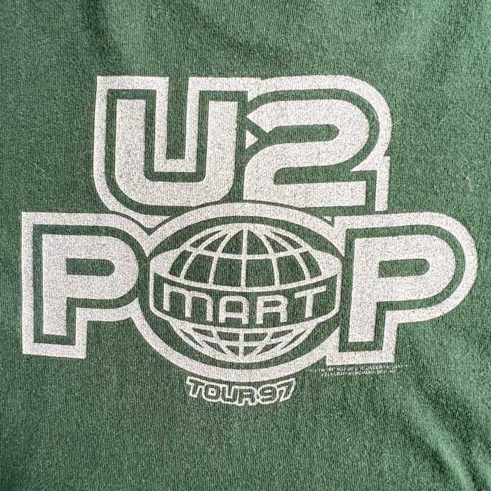 90'S U2 POP MART TOUR T-SHIRT GREEN/XL 90年代 ポップマート ツアー