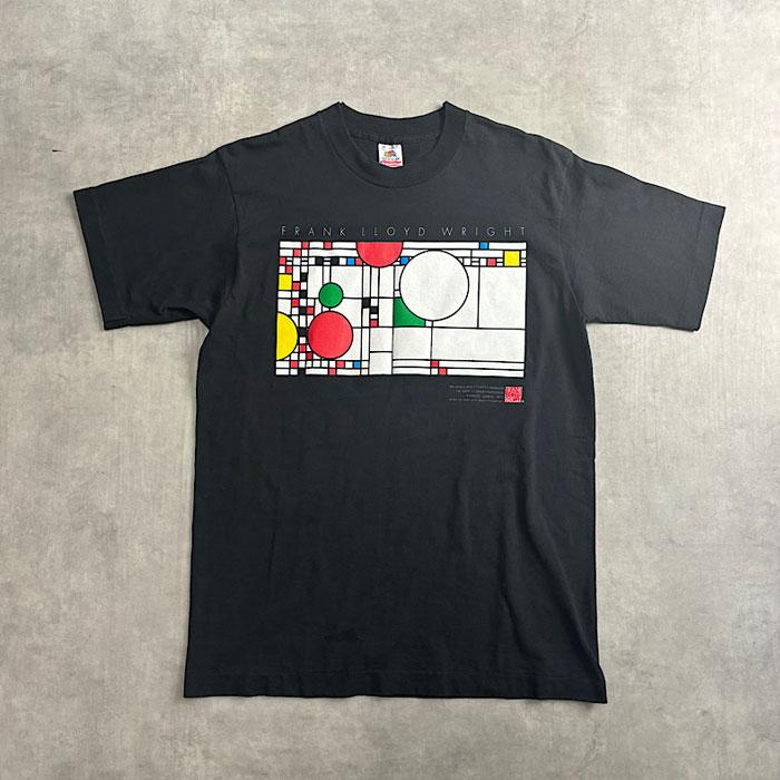 90's FRANK LLOYD WRIGHT T-SHIRT Made in USA M/BLACK 90年代