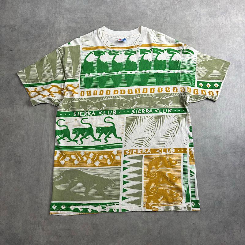 90'S HANES Sierra Club T-Shirt Made in USA XL/GREEN 90年代