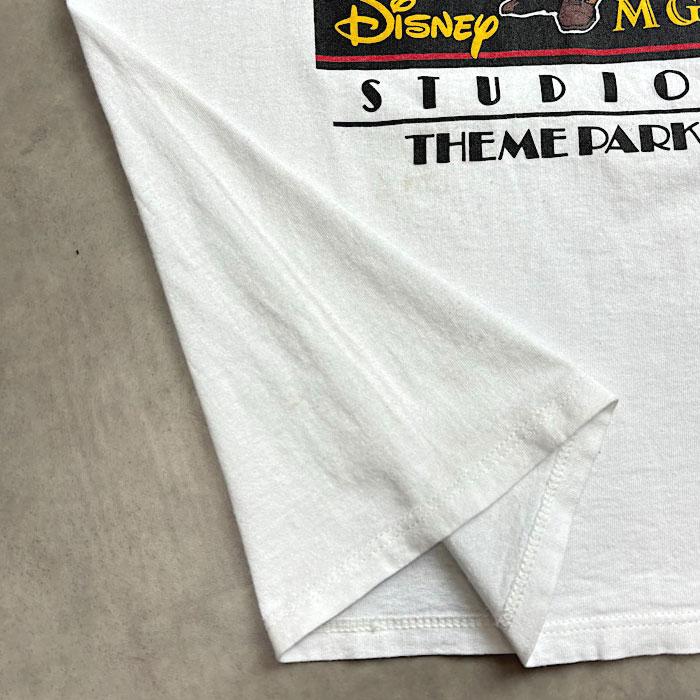 80'S Disney Indiana Jones T-Shirt Made in USA S/WHITE 80年代