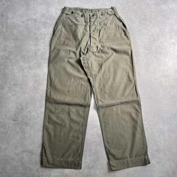 40'S WWII U.S ARMY M-43 COTTON TROUSERS 13 STAR BOTTON W33/L31 40