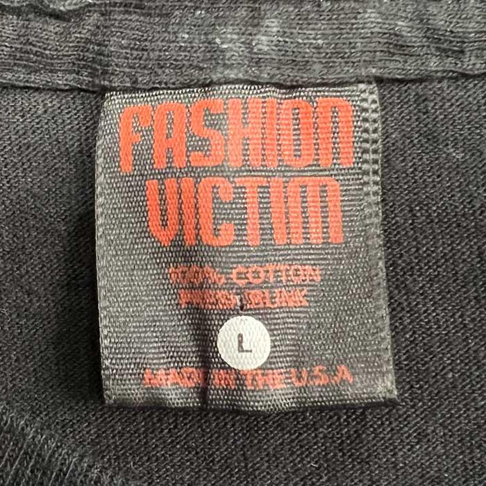 90'S FASHION VICTIM DEVIL T-SHIRTS BLACK/L Made in USA 90