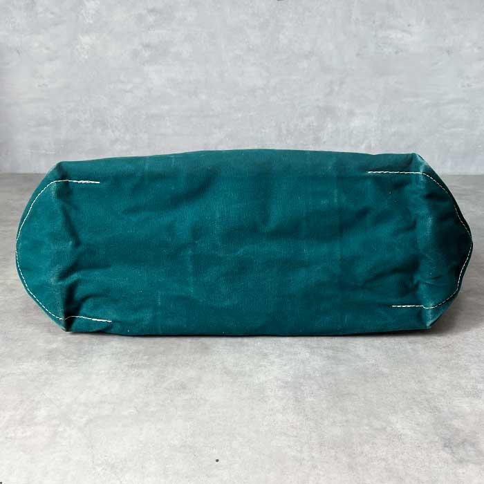 L.L.Bean 80-90'S L.L.BEAN TOTE BAG Made in USA GREEN/NATURAL 80-90