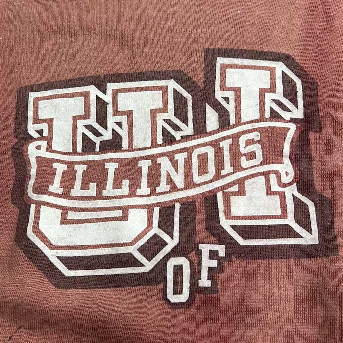60'S VINTAGE LINED RIB COLLEGE PRINT RAGLAN SLEEVE SWEAT SHIRTS
