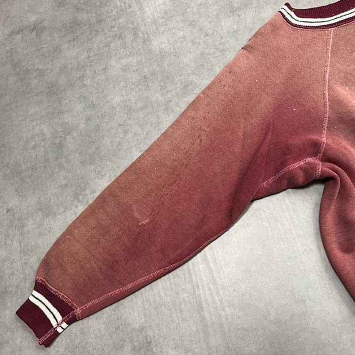 60'S VINTAGE LINED RIB COLLEGE PRINT RAGLAN SLEEVE SWEAT SHIRTS