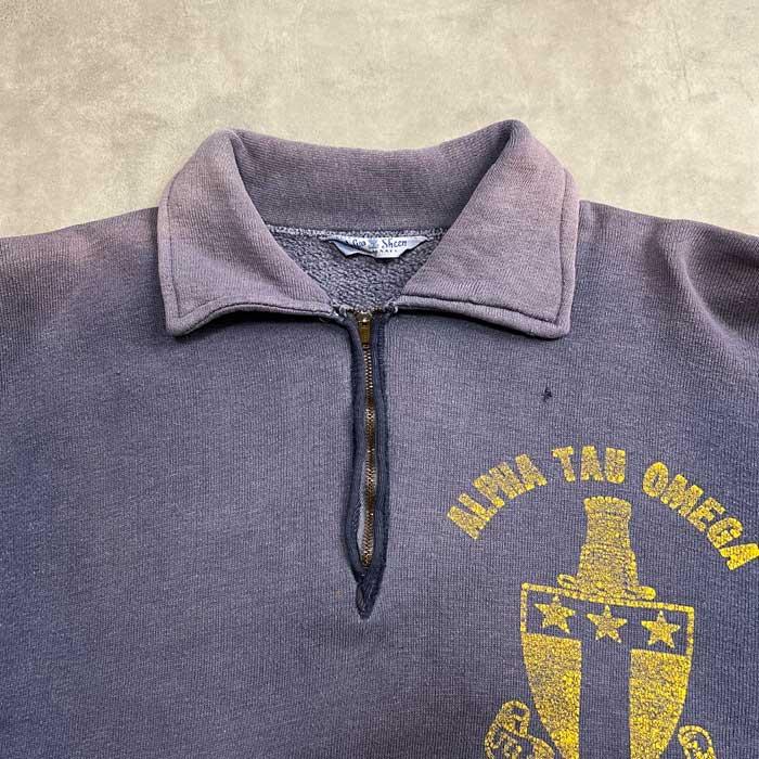 50'S VELVA SHEEN HALF ZIP SWEAT SHIRTS NAVY 50年代 ベルバシーン