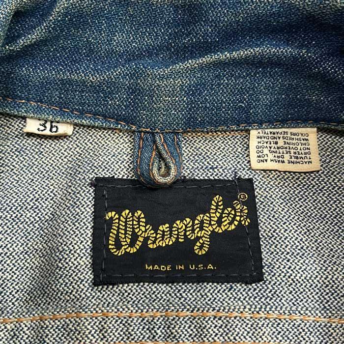 Wrangler 70'S 124MJ Denim Jacket Made in USA Size/36 70年代