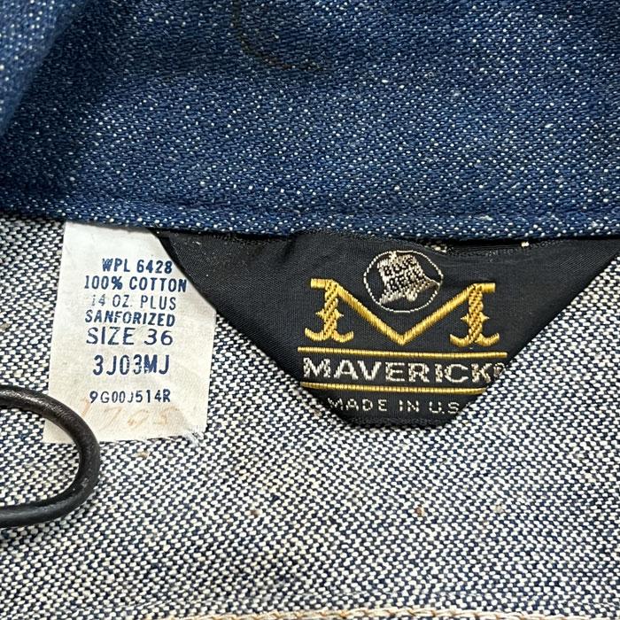 maverick 70'S MAVERICK 3JO3MJ Denim Jacket Dead Stock Made maverick 70'S MAVERICK 3JO3MJ Denim Jacket Dead Stock Made