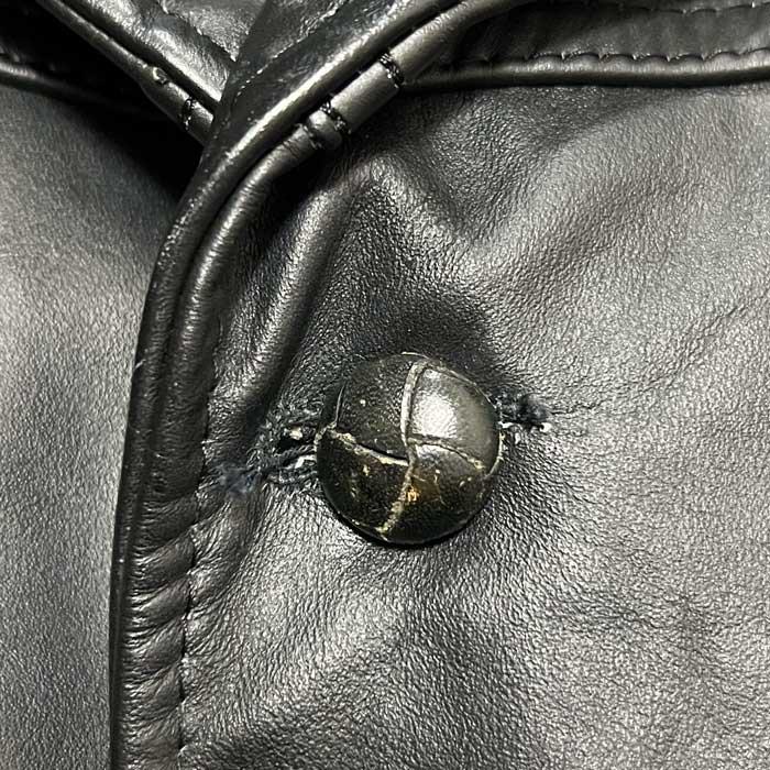 70'S JC Penney TOWN CRAFT Leather Coat BLACK/42 70年代 J.C.