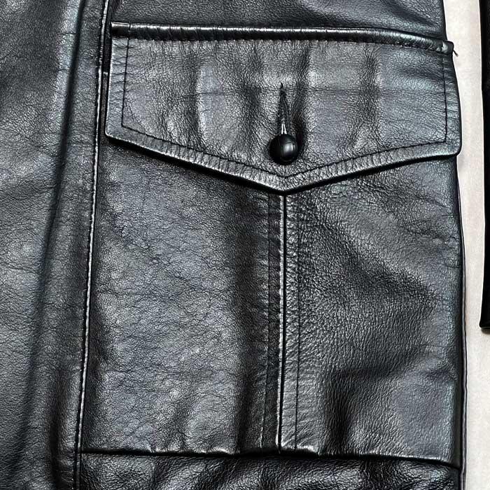 70'S JC Penney TOWN CRAFT Leather Coat BLACK/42 70年代 J.C.