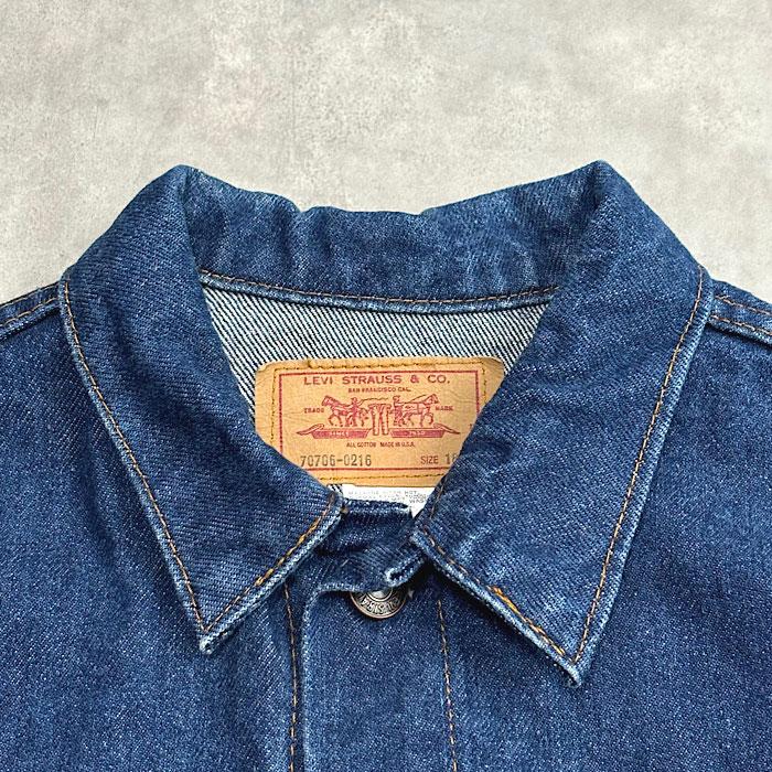 80's LEVI'S 70706-0216 Denim Trucker Jacket SIZE/16 Made in 80's LEVI'S 70706-0216 Denim Trucker Jacket SIZE/16 Made in