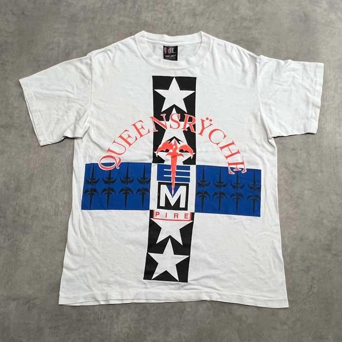 90'S QUEENSRYCHE EMPIRE T-SHIRTS WHITE/L Made in USA 90年代