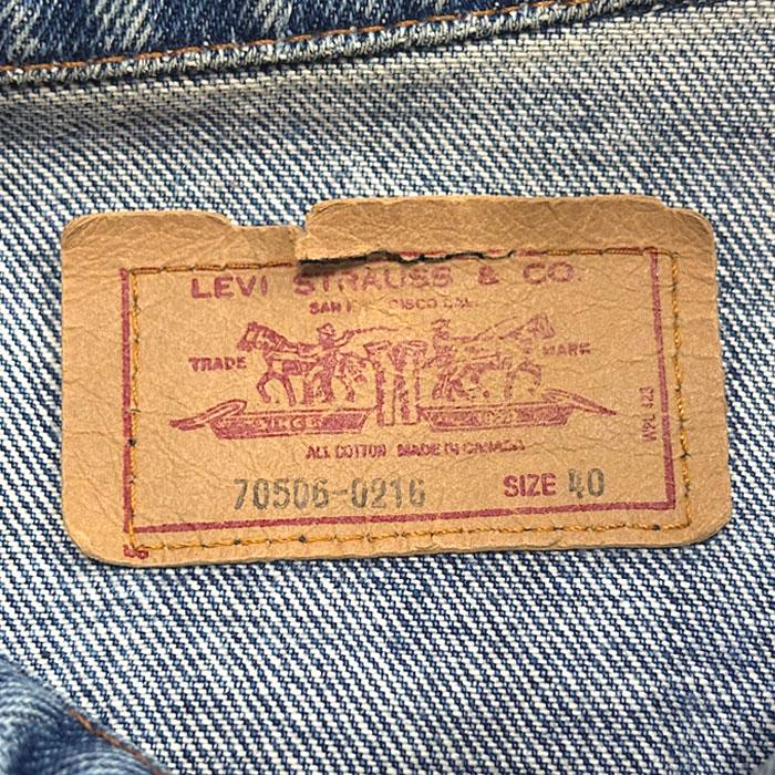 80's LEVI'S 70506-0216 Denim Trucker Jacket SIZE/40 Made in Canada