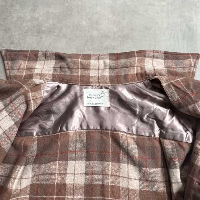 PENNEYS 50-60'S PENNEY'S TOWN CRAFT Wool Open Collar Box