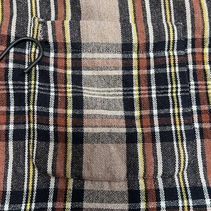 50'S CAMPUS Wool Open Collar Box Check Shirts BROWN MULTI/L 50年代