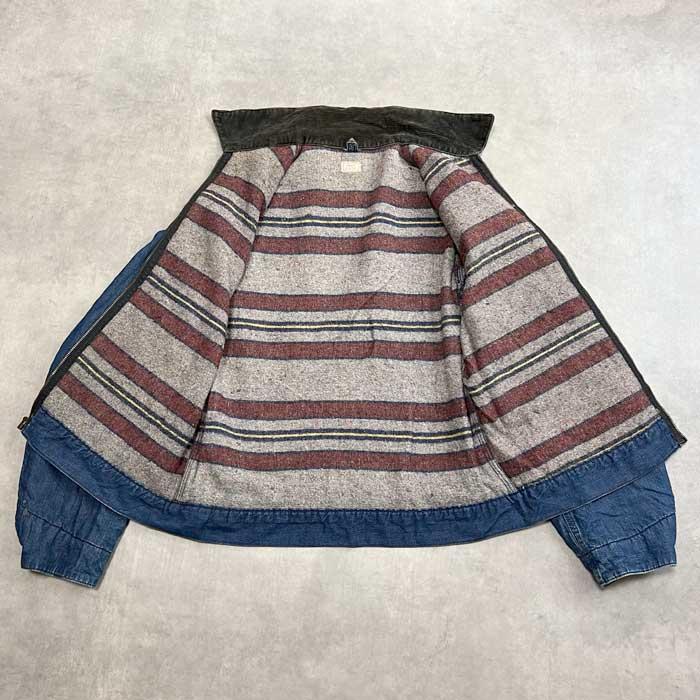 Sears 60'S SEARS Blanket Lined Denim Zip Jacket 60年代 Sears 60'S SEARS Blanket Lined Denim Zip Jacket 60年代