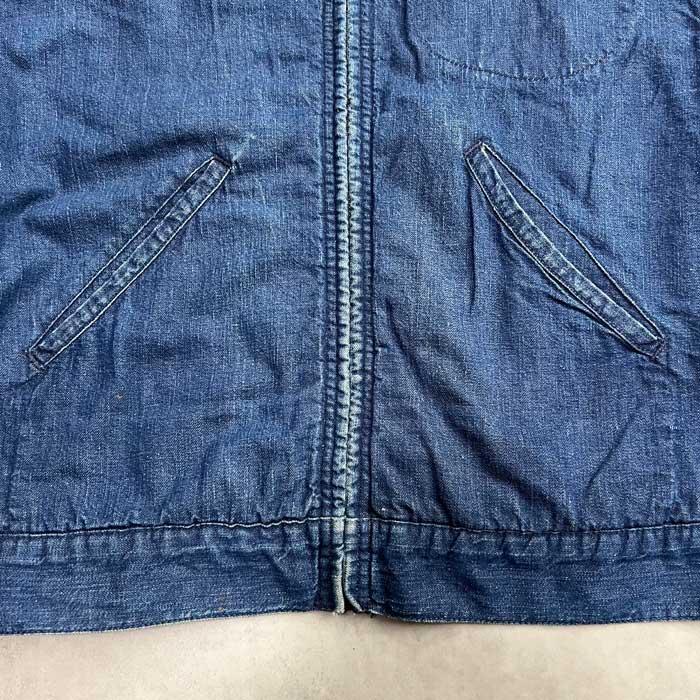 Sears 60'S SEARS Blanket Lined Denim Zip Jacket 60年代 Sears 60'S SEARS Blanket Lined Denim Zip Jacket 60年代