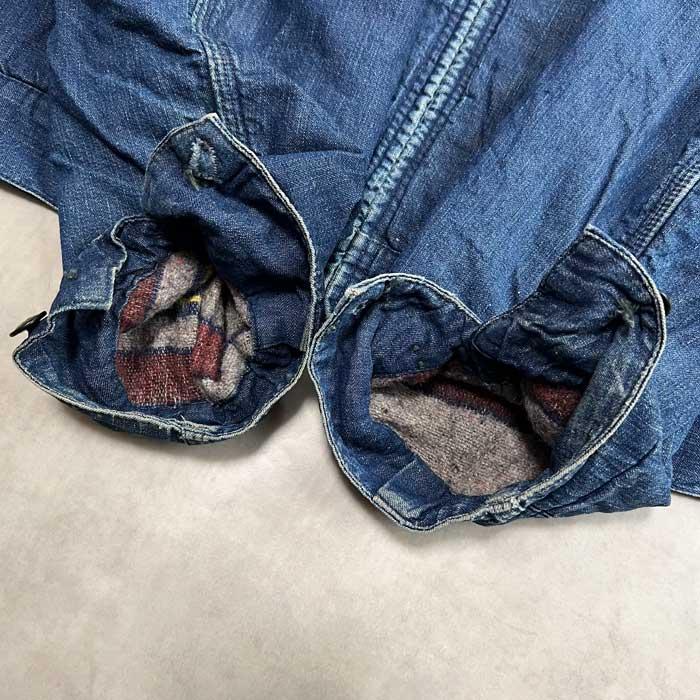 Sears 60'S SEARS Blanket Lined Denim Zip Jacket 60年代 Sears 60'S SEARS Blanket Lined Denim Zip Jacket 60年代