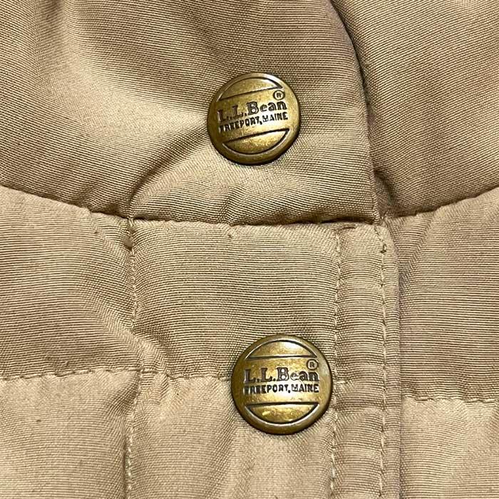 古着 80s エルエルビーン ダウンベスト ジャケット ベージュ ②