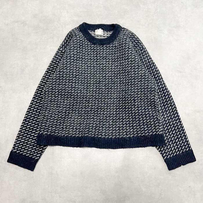 LL BEAN ウール バーズアイニット ネイビー XL L.L.Bean Birds Eye Wool Sweater NAVY/L エルエルビーン バーズアイ