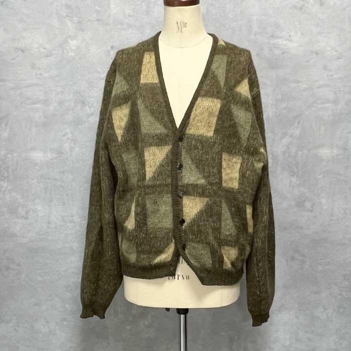 60'S PURITAN Mohair Cardigan Made in USA GREEN/M 60年代