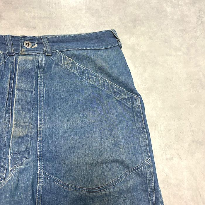 40's BILT-WELL Double Knee Denim Painter Pants W31.5L28 40年代