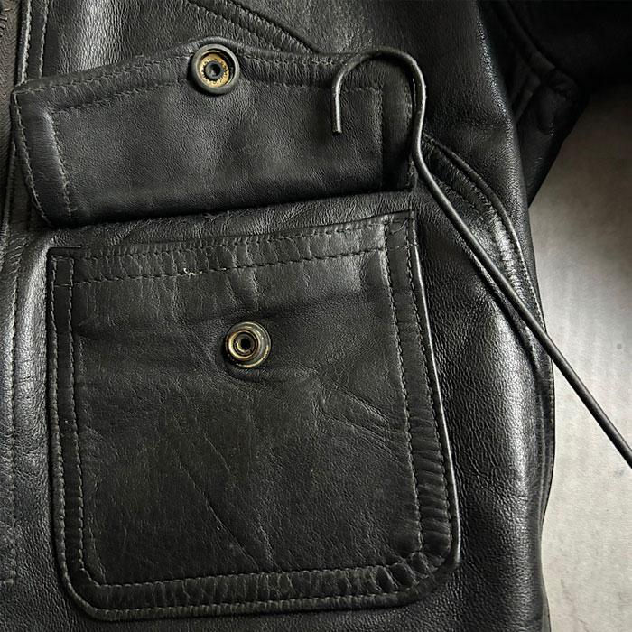 VINTAGE 40-50's HERCULES D-POCKET Horsehide Motor Cycle JACKET 40