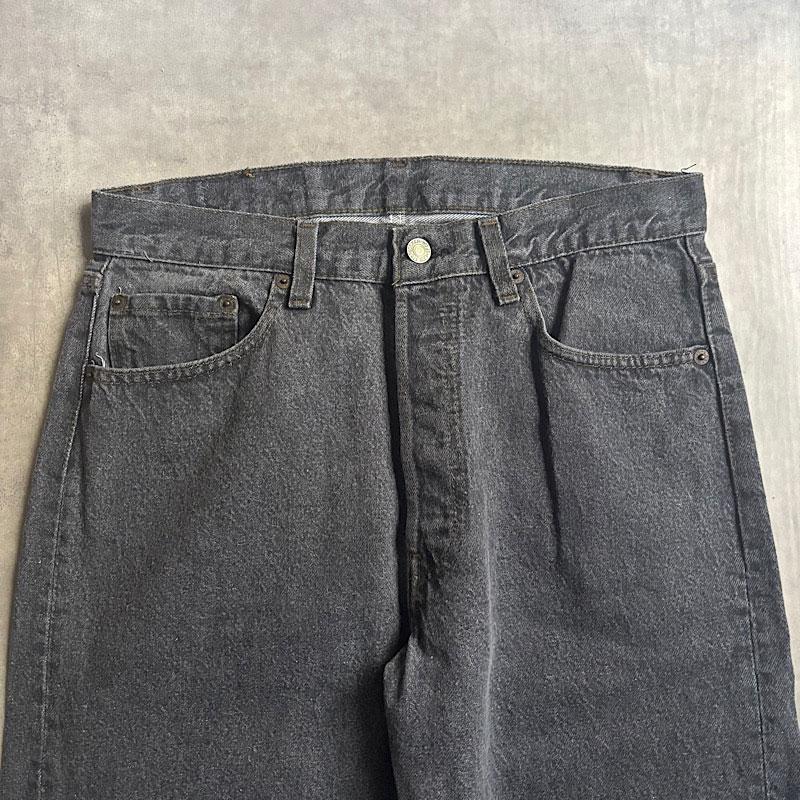 80年代 Levi's 501-0658 先染めブラック レングス30 80's~ Levi's リーバイス 501-0658 先染めブラックデニム グッド