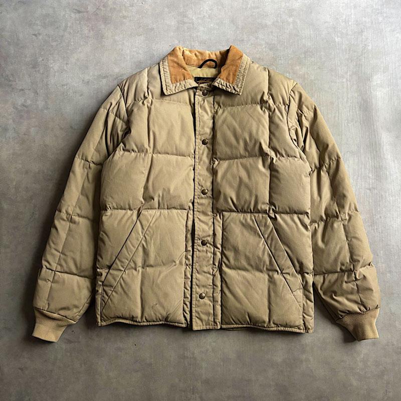 80'S EDDIE BAUER Snap Jac Down Jacket BEIGE 80年代 エディ 80'S EDDIE BAUER Snap Jac Down Jacket BEIGE 80年代 エディ