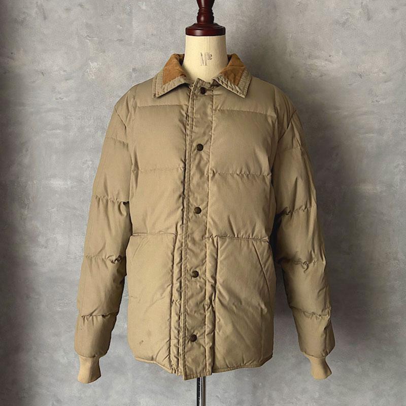 80'S EDDIE BAUER Snap Jac Down Jacket BEIGE 80年代 エディ 80'S EDDIE BAUER Snap Jac Down Jacket BEIGE 80年代 エディ