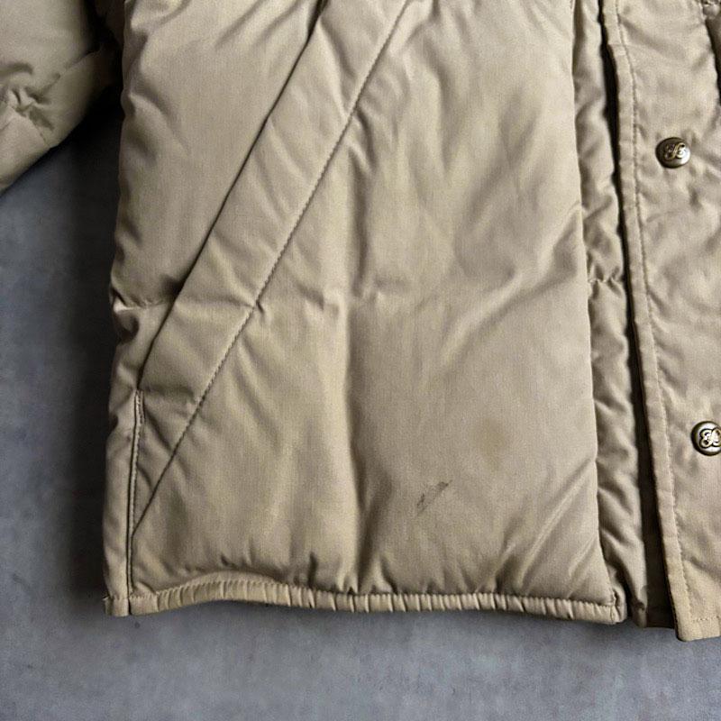 エディーバウアー Eddie Bauerベージュ ダウンジャケット Lサイズ相当 80'S EDDIE BAUER Snap Jac Down Jacket BEIGE 80年代 エディ