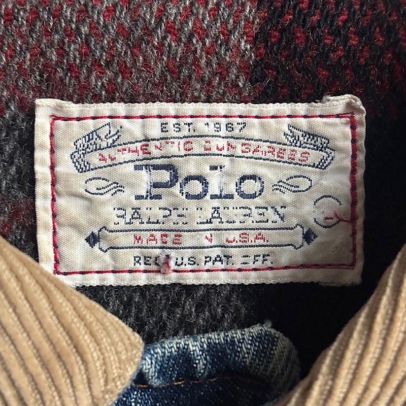 90'S POLO by Ralph Lauren Blanket Lined Denim Chore Jacket Made in