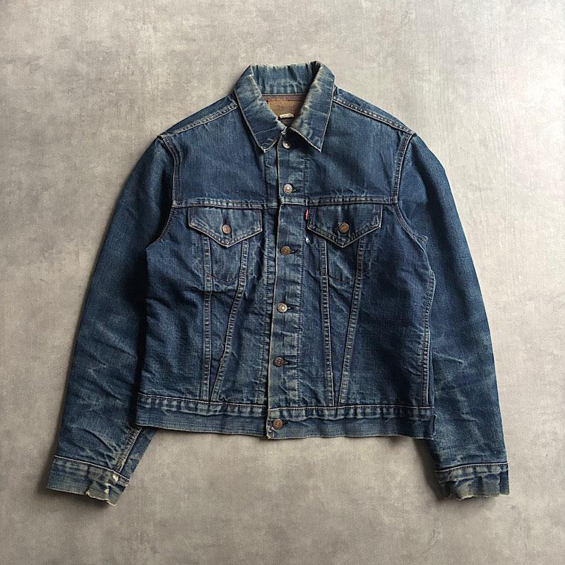 60-70's Levi's 70505-0317 Blanket Lined Denim Trucker Jacket Big