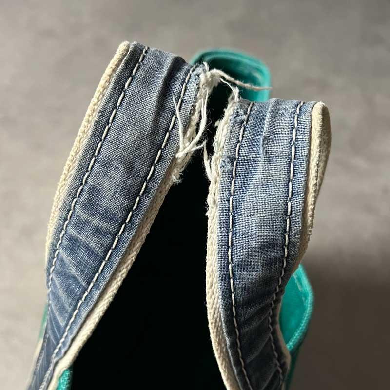 L.L.Bean 80'S L.L.BEAN Deluxe Tote Bag MEDIUM NAVY/GREEN