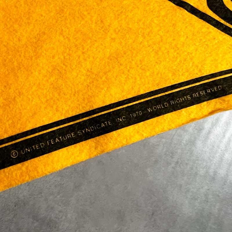 PEANUTS 70'S PEANUTS Felt Pennant LINUS/YELLOW 70年代 ピーナッツ