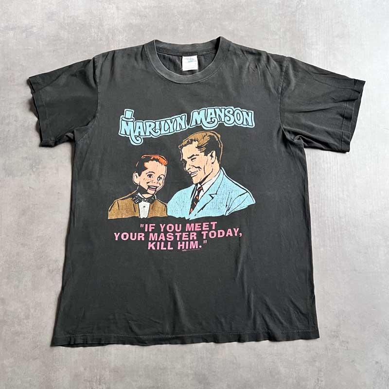 Marilyn Manson マリリンマンソン if you meet Tシャツ 90's MARILYN MANSON ''IF YOU MEET YOUR MASTER TODAY KILL HIM