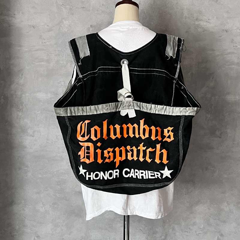 Vintage Columbus Dispatch Newspaper Carrier Bag BLACK ヴィンテージ 