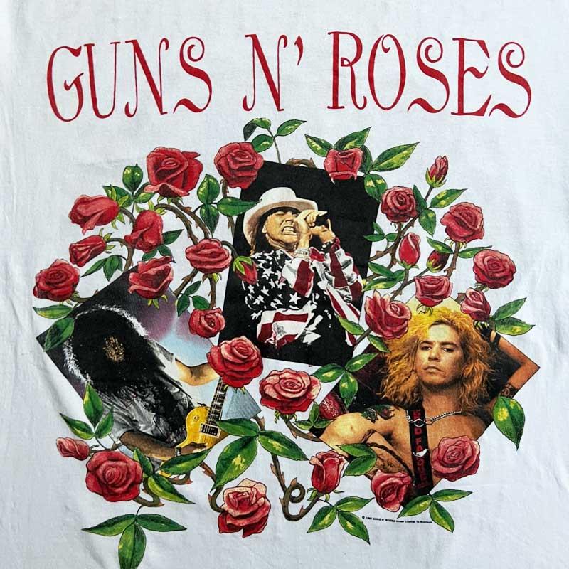 90's GUNS'N ROSES 93'World Tour T-Shirts XL/WHITE Made in