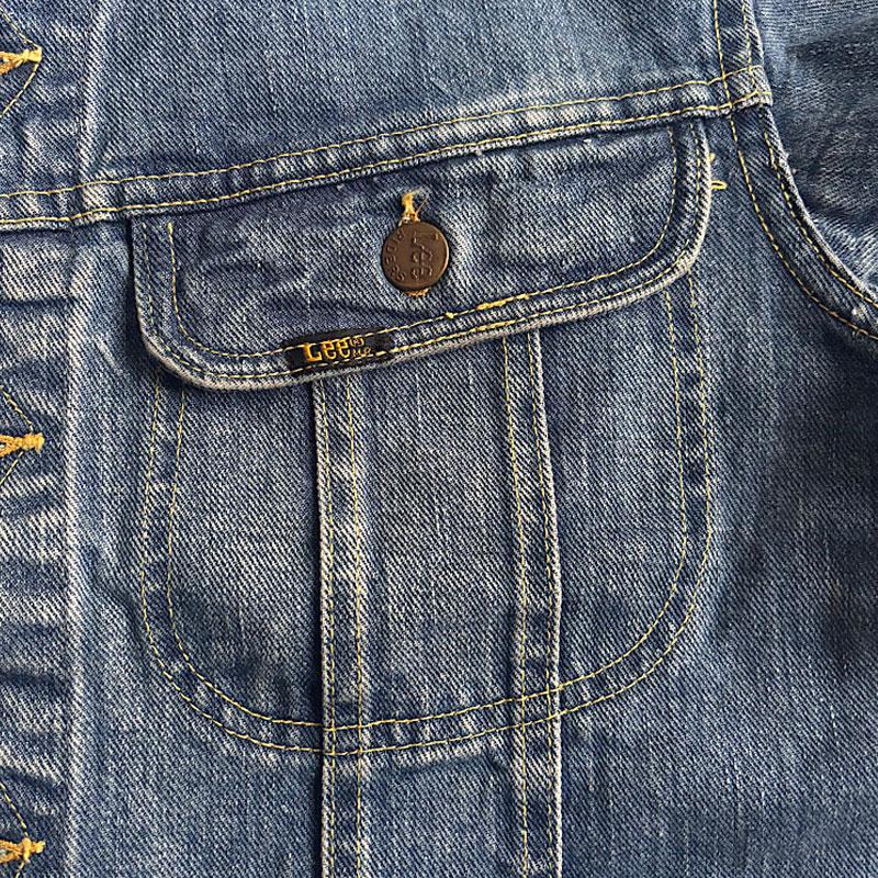 80s USA製　Lee 220-J デニムジャケット　サイズ40REG 濃い 80's Lee 220J PATD-153438 Denim Jacket Made in USA 80年代 リー