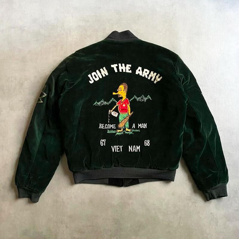 60'S Vietnam Souvenir Tour Jacket Special Embroidery Reversible 60