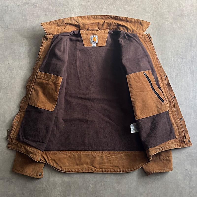 人*様 【革タグ】Carhartt バーウィック ジャケット　古着 Carhatt カーハート バーウィックジャケット ダック地 革タグ