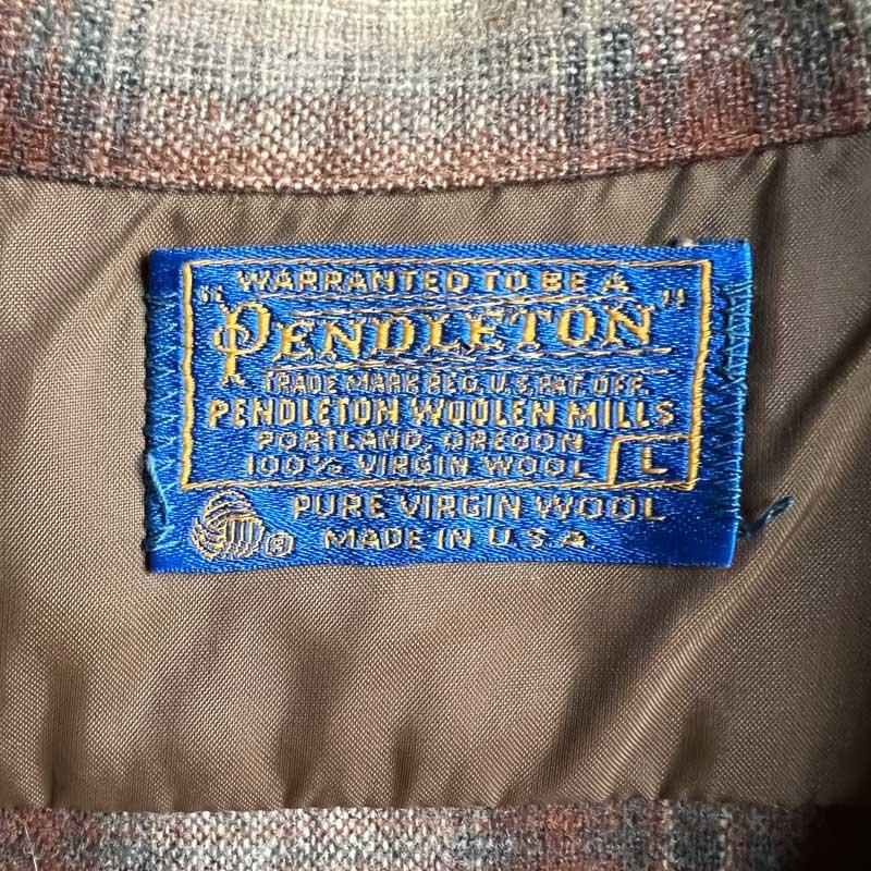 PENDLETON（ペンドルトン） 70'S PENDLETON Wool Check Open Collar Box Shirts Made ...