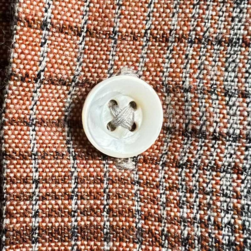 50'S MARK TWAIN Wool & Rayon Ombre Check Open Collar Box Shirts